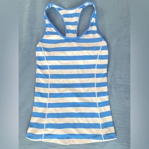 Bright white and Blue JCrew Athletic top